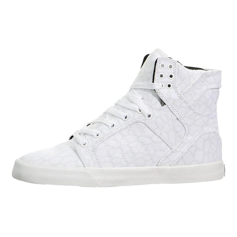 Buty Supra SKYTOP - Sneakersy Wysokie Damskie - Białe (HBTZ-08735)